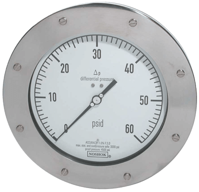 Noshok Differential Pressure Gauge, 1200 Series